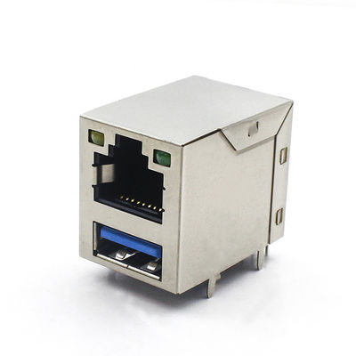 USB3.0 RJ45 USB Connectors / Rj45 Modular Plug Right Angle Orientation